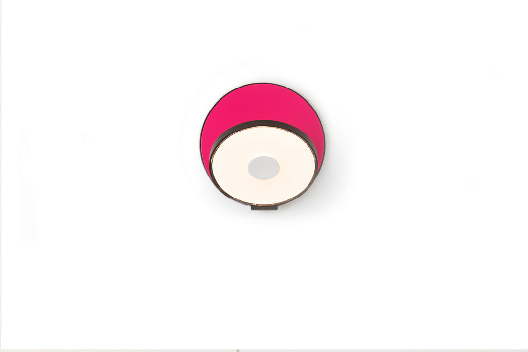 Koncept Gravy GRW-S-MBK-MHP-PI Wall Sconce Light - Metallic Black Body, Matte Hot Pink