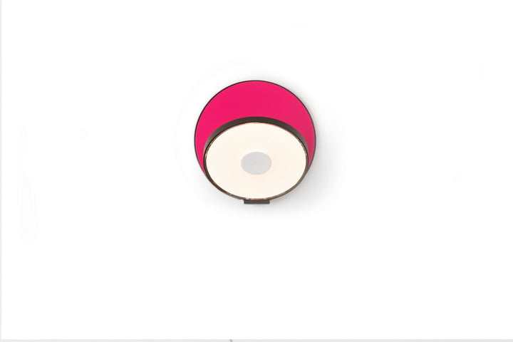 Koncept Gravy GRW-S-MBK-MHP-PI Wall Sconce Light - Metallic Black Body, Matte Hot Pink