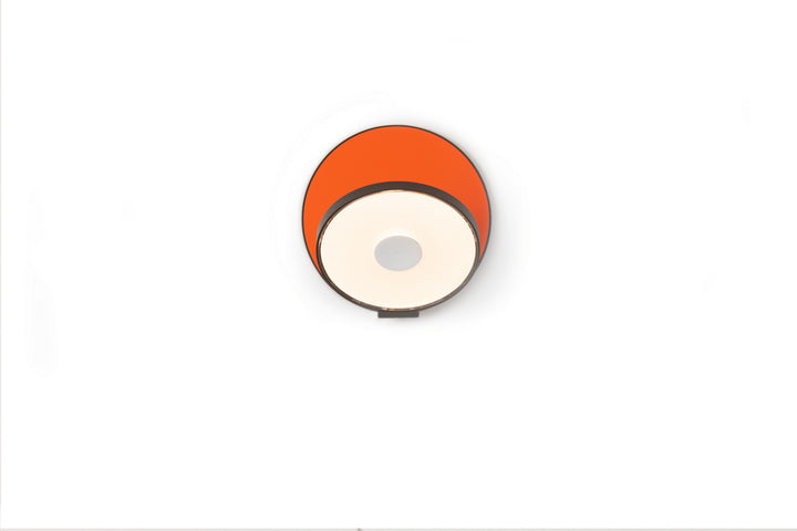 Koncept Gravy GRW-S-MBK-MOR-HW Wall Sconce Light - Metallic Black Body, Matte Orange