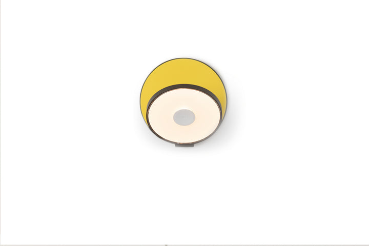 Koncept Gravy GRW-S-MBK-MYW-PI Wall Sconce Light - Metallic Black Body, Matte Yellow