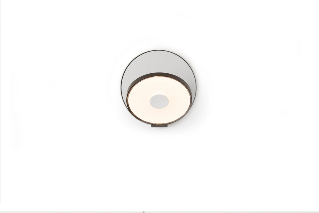 Koncept Gravy GRW-S-MBK-SIL-PI Wall Sconce Light - Metallic Black Body, Silver