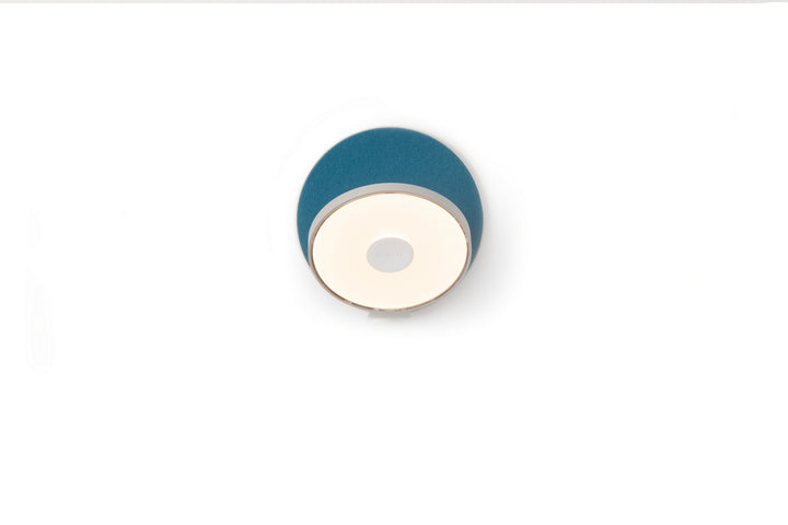 Koncept Gravy GRW-S-SIL-AZF-PI Wall Sconce Light - Silver Body, Azure Felt