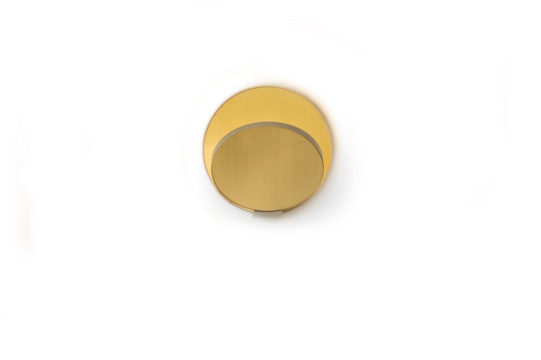 Koncept Gravy GRW-S-SIL-BRS-PI Wall Sconce Light - Silver Body, Brushed Brass Felt