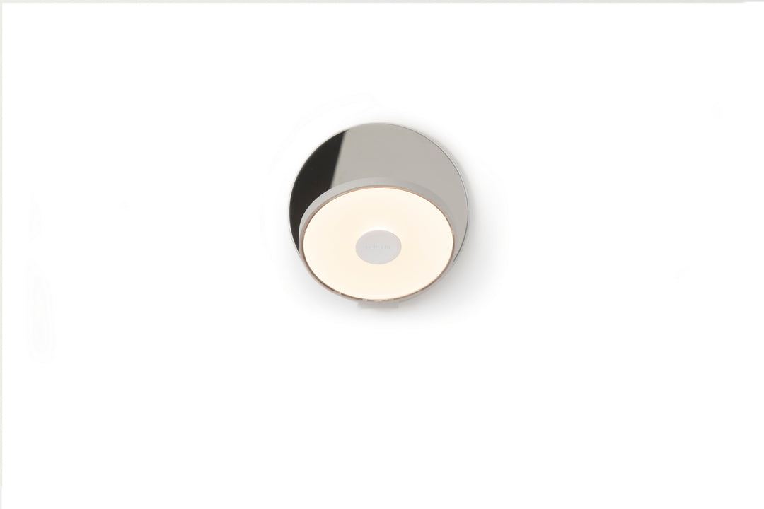 Koncept Gravy GRW-S-SIL-CRM-PI Wall Sconce Light - Silver Body, Chrome