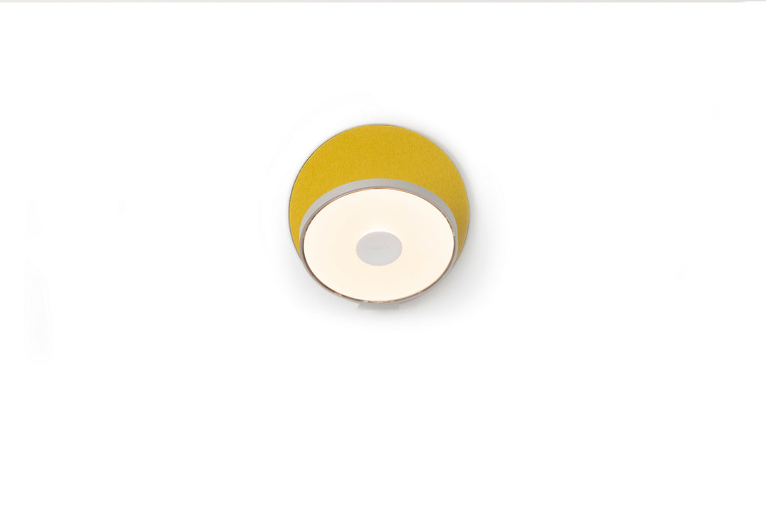 Koncept Gravy GRW-S-SIL-HDF-PI Wall Sconce Light - Silver Body, Honeydew Felt