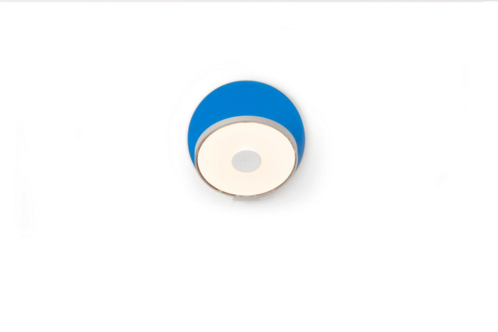 Koncept Gravy GRW-S-SIL-MBL-HW Wall Sconce Light - Silver Body, Matte Blue