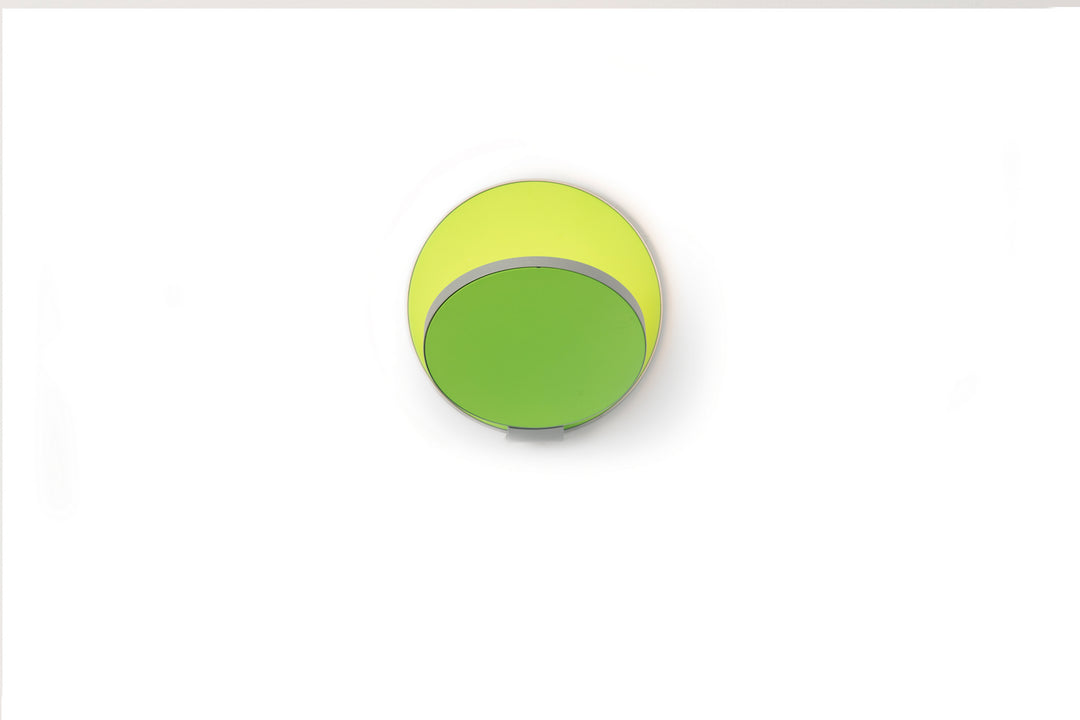 Koncept Gravy GRW-S-SIL-MGN-PI Wall Sconce Light - Silver Body, Matte Green