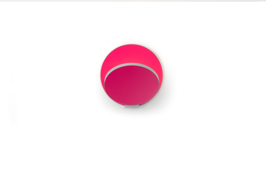 Koncept Gravy GRW-S-SIL-MHP-HW Wall Sconce Light - Silver Body, Matte Hot Pink Plates