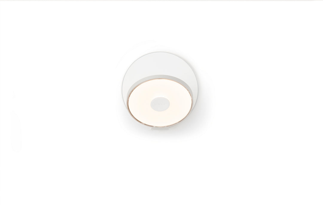 Koncept Gravy GRW-S-SIL-MWT-HW Wall Sconce Light - Silver Body, Matte White Plates