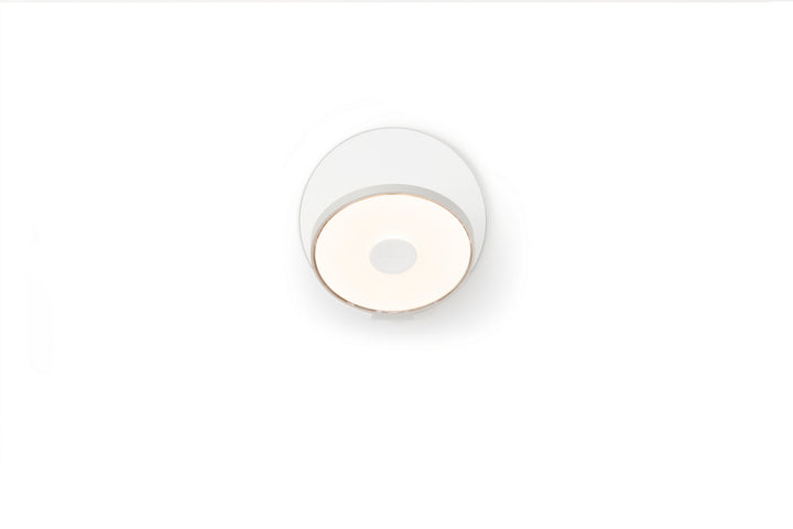 Koncept Gravy GRW-S-SIL-MWT-HW Wall Sconce Light - Silver Body, Matte White Plates