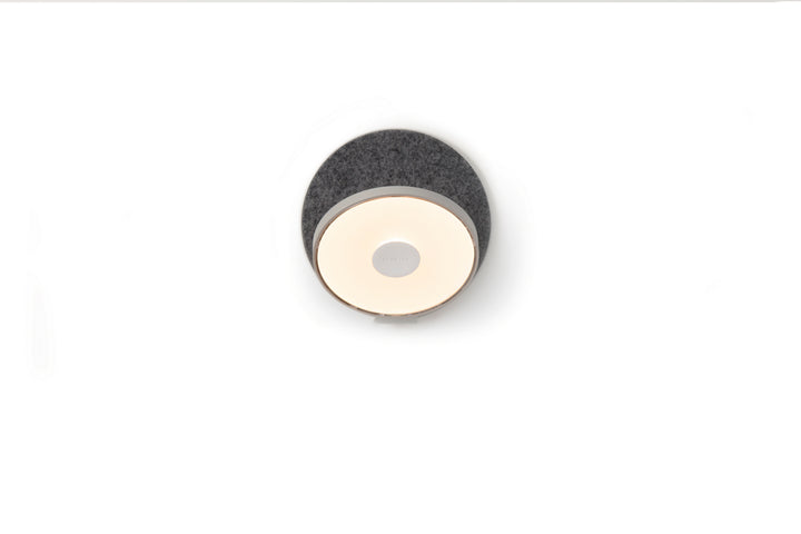 Koncept Gravy GRW-S-SIL-OXF-PI Wall Sconce Light - Silver Body, Oxford Felt