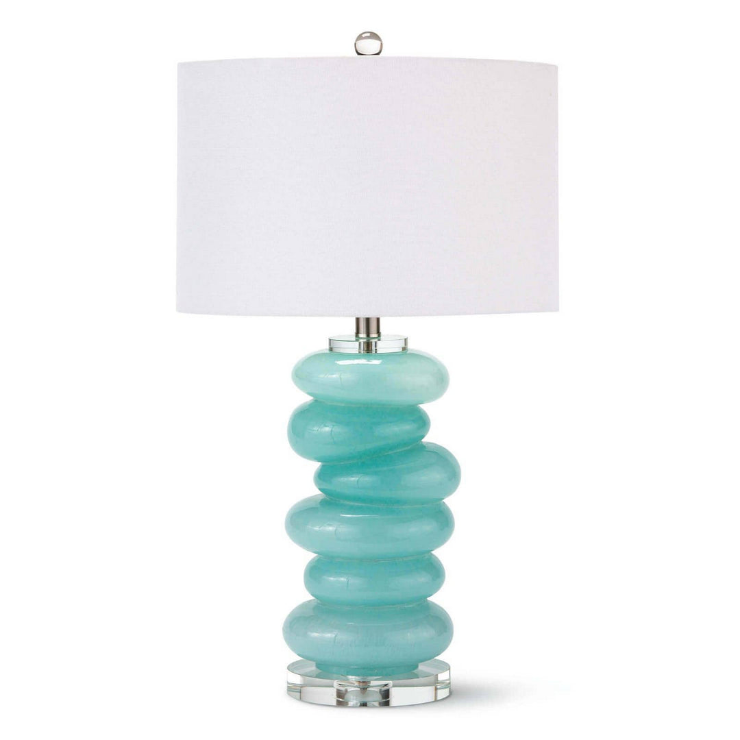 Regina Andrew 13-1510  Stacked Lamp Aqua