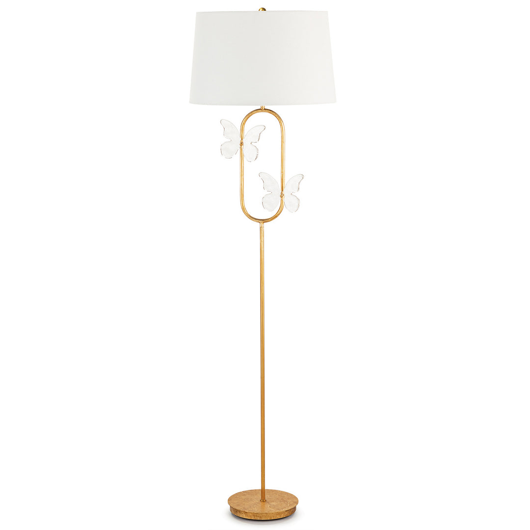 Regina Andrew 14-1053 Monarch One Light Floor Lamp Lamp Gold, Champ, Gld Leaf