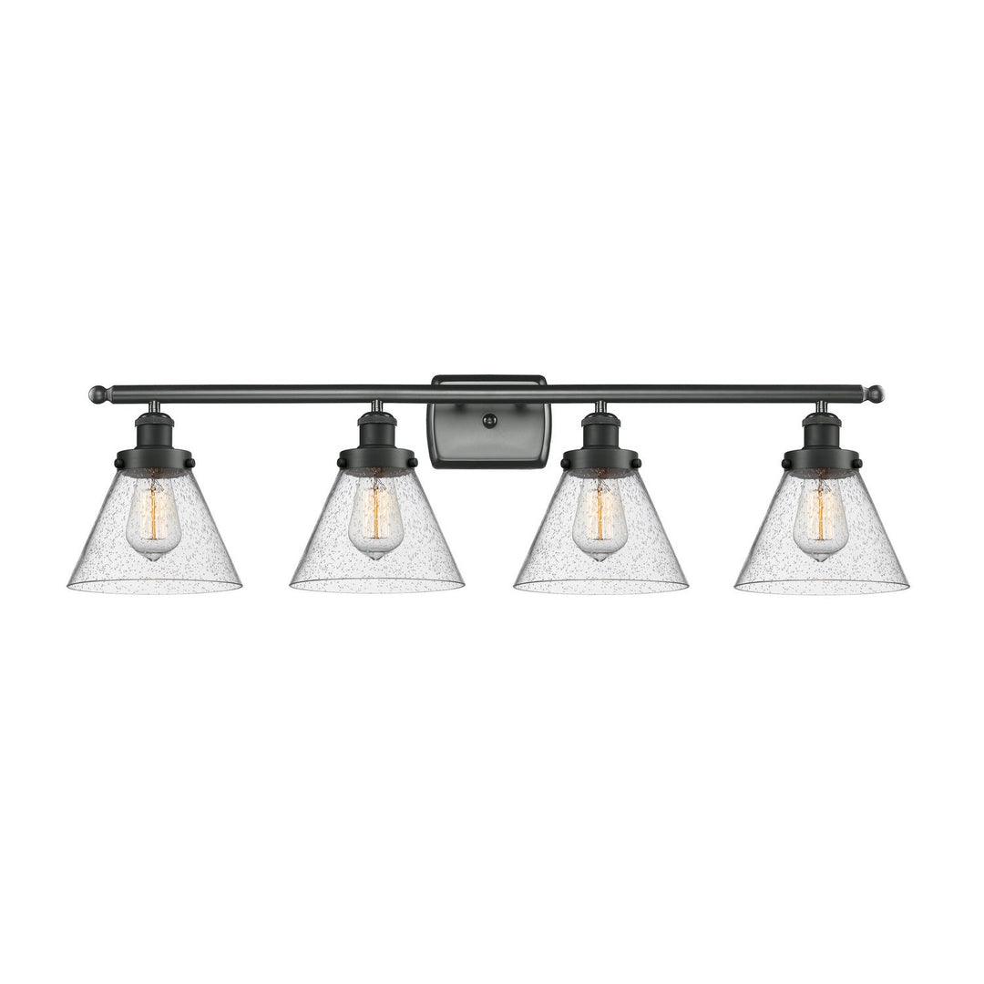 Innovations Ballston Urban 916-4W-BK-G44-LED Bath Vanity Light 38 in. wide - Matte Black