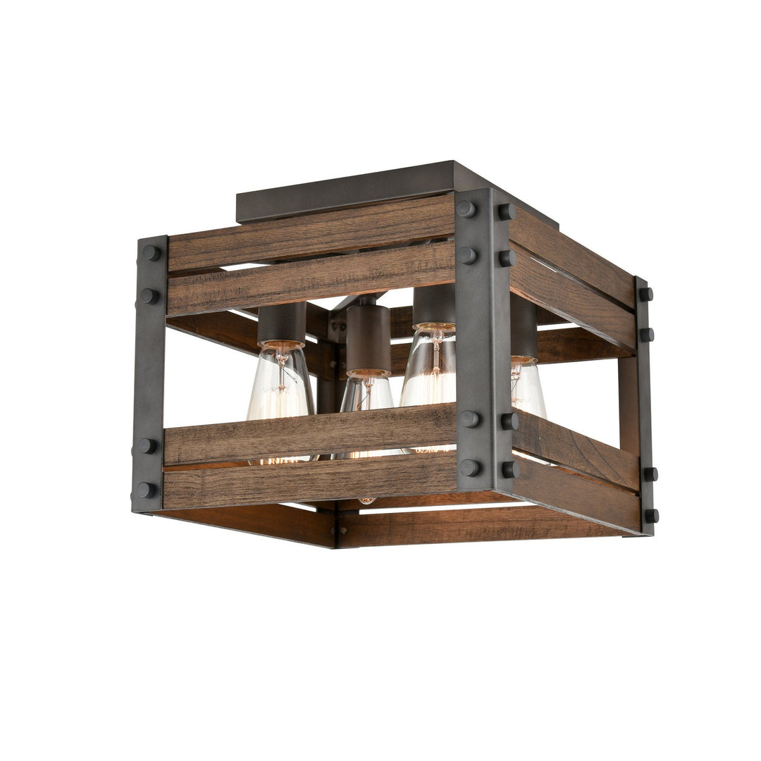 Innovations Austin 435-4F-AG-LED Ceiling Light - Aged Gun Metal