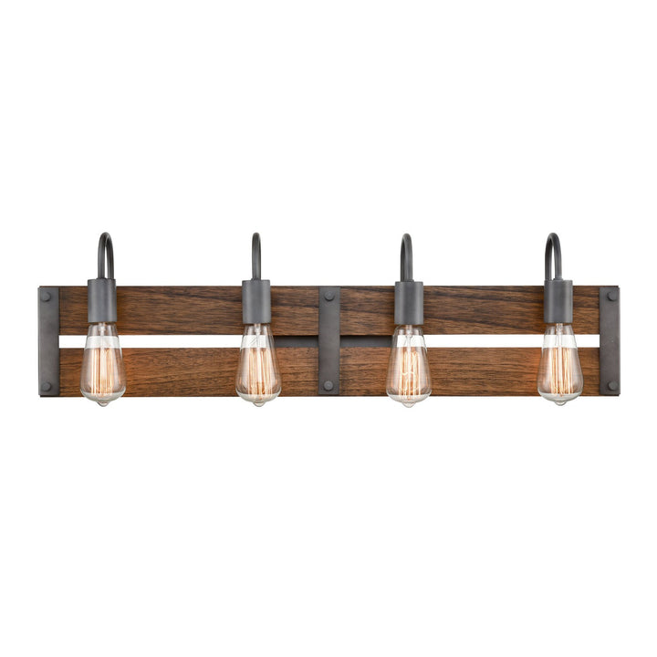 Innovations Austin 435-4W-AG-LED Bath Vanity Light 33 in. wide - Aged Gun Metal