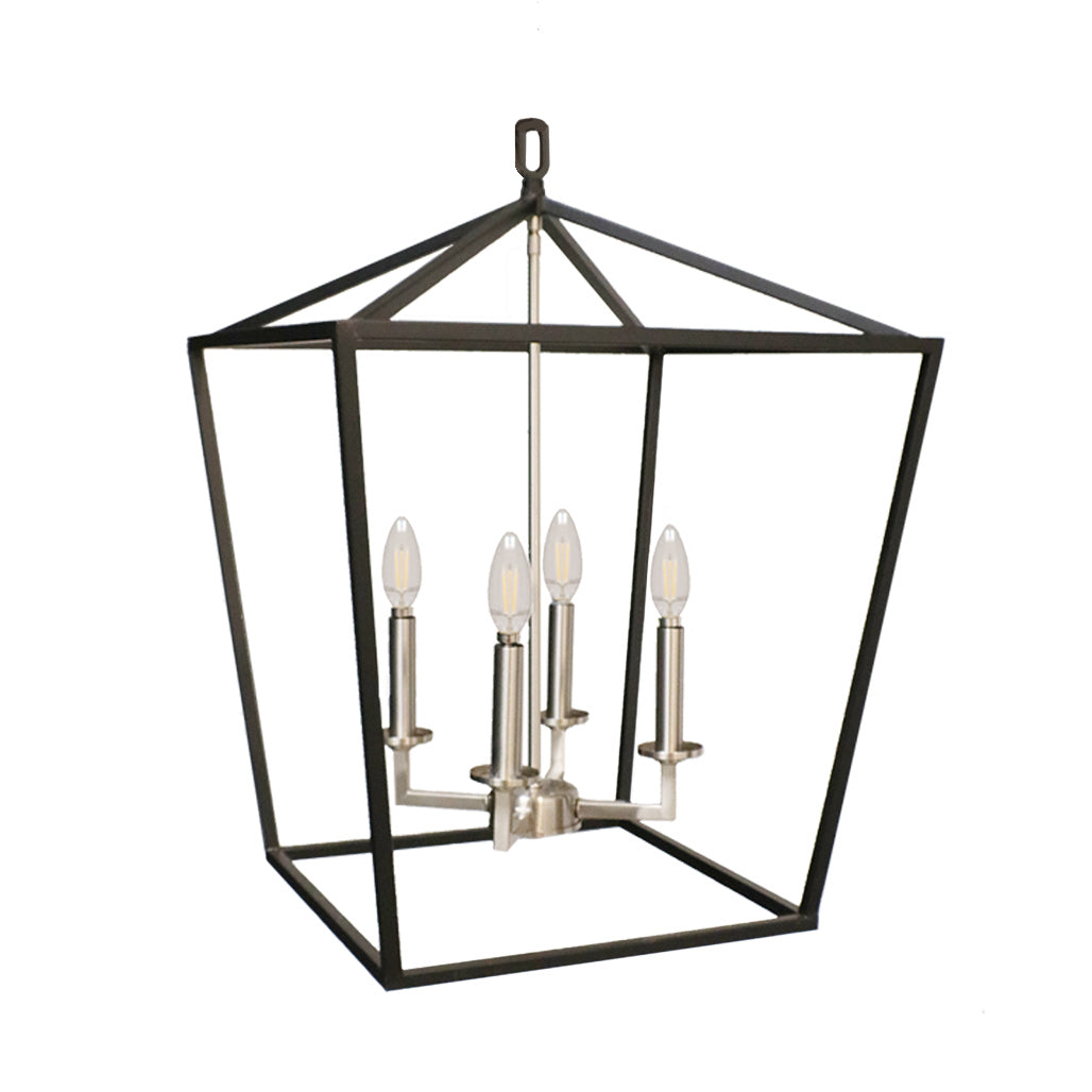 HOMEnhancements Entry HF-1723-4-MB/NK(E12) Pendant Light - Matte Black