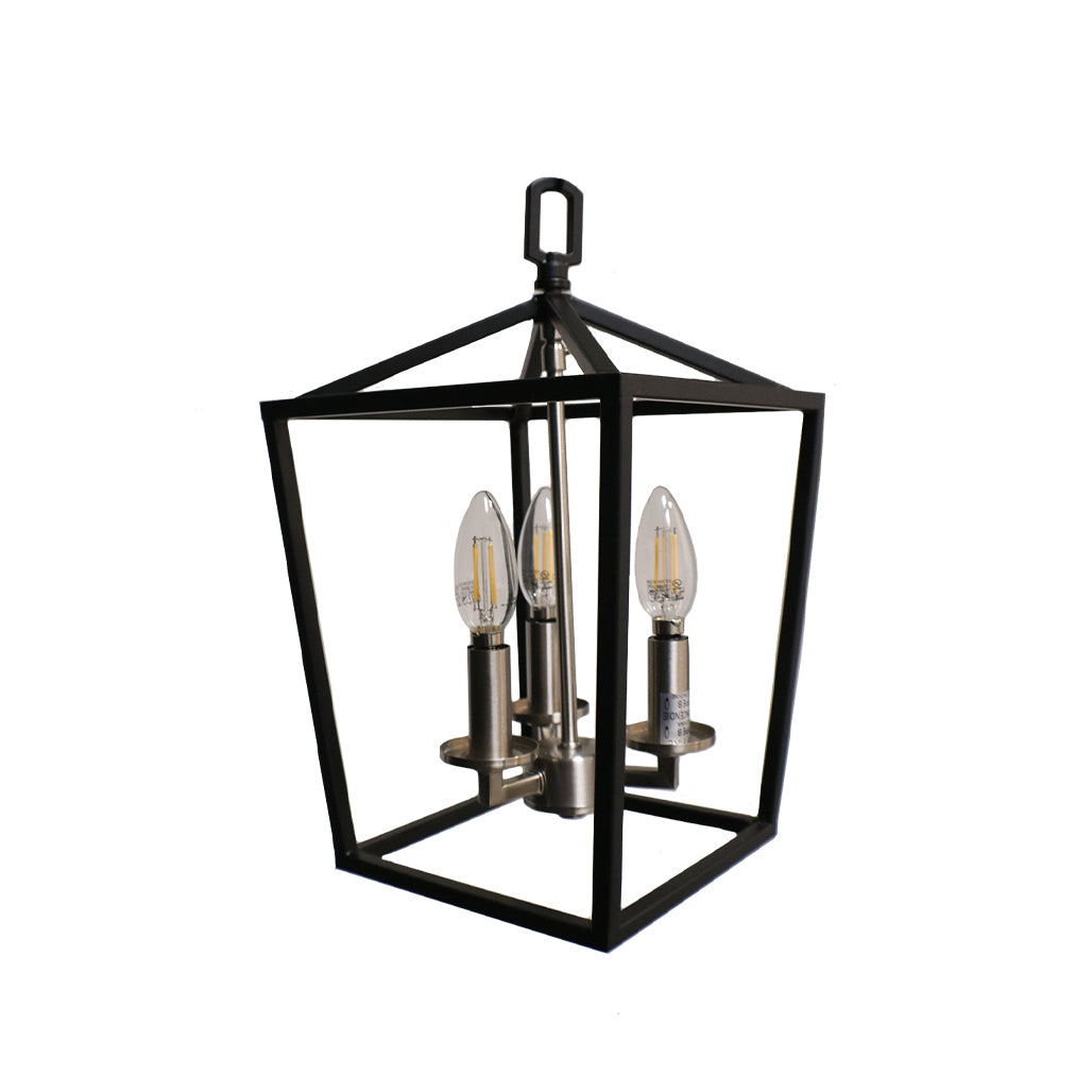 HOMEnhancements Entry HF-8514-3-MB/NK(E12) Pendant Light - Matte Black