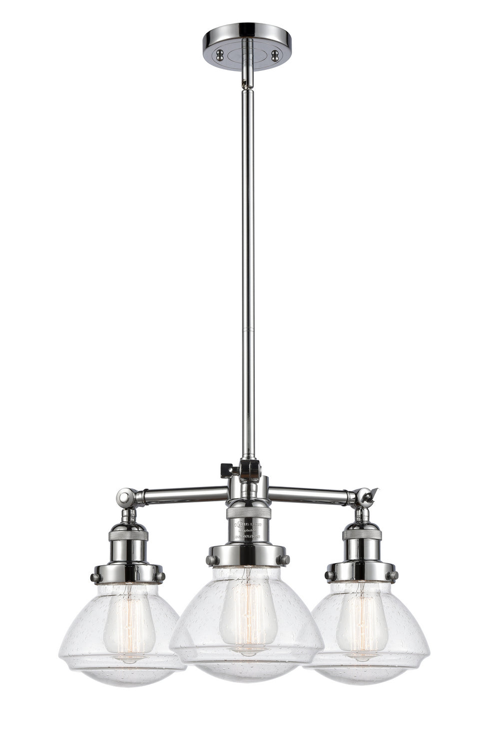 Innovations Franklin Restoration 207-PC-G324-LED Chandelier Light - Polished Chrome