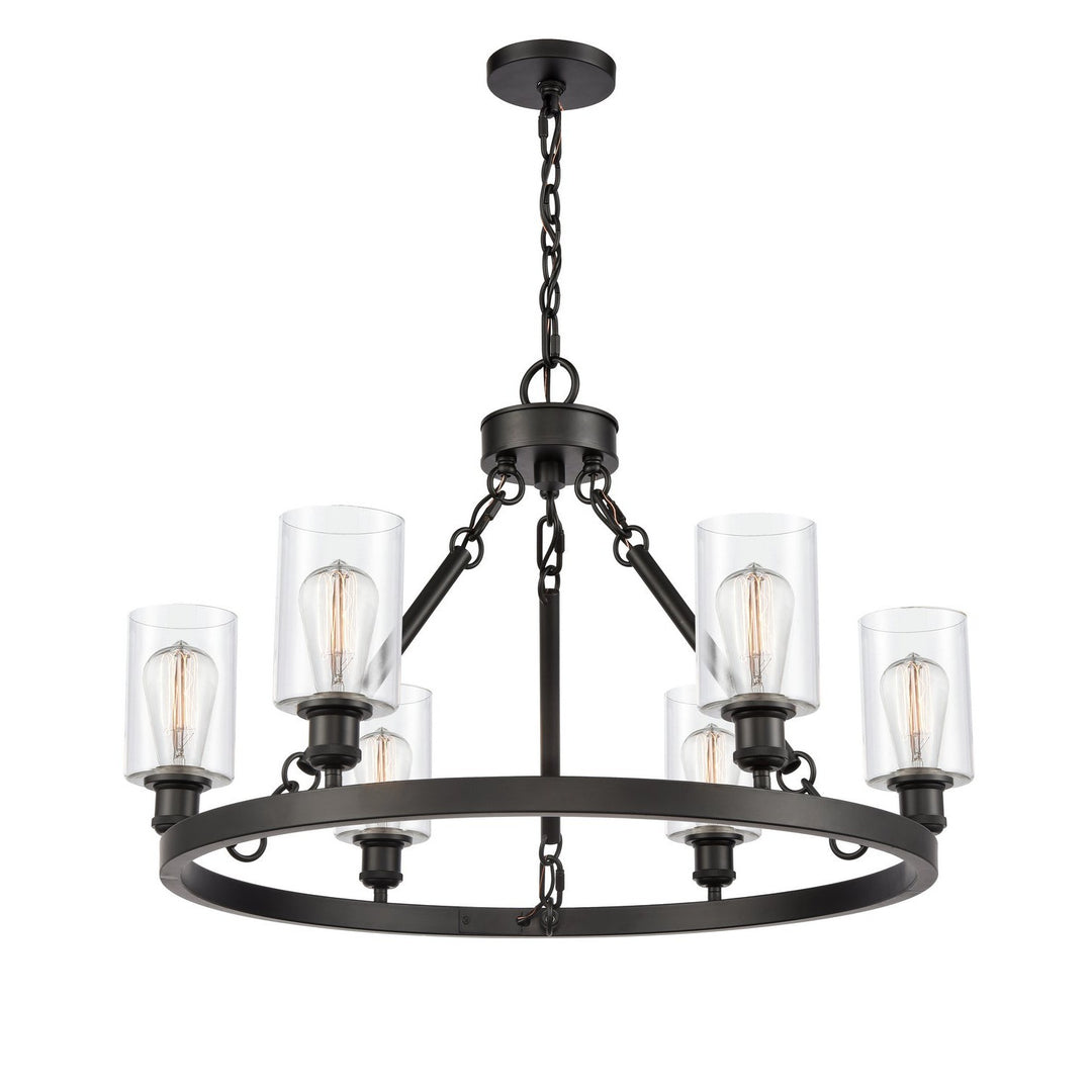 Innovations Ballston 830-BK-G802 Chandelier Light - Matte Black