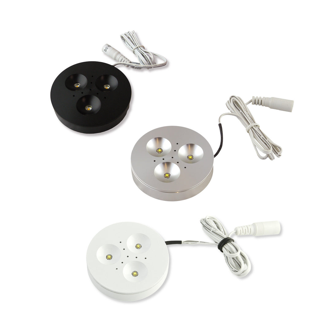 Diode Led Lighting DI-1224V-TRNT2-50-BL  Led Puck Light Decor Black