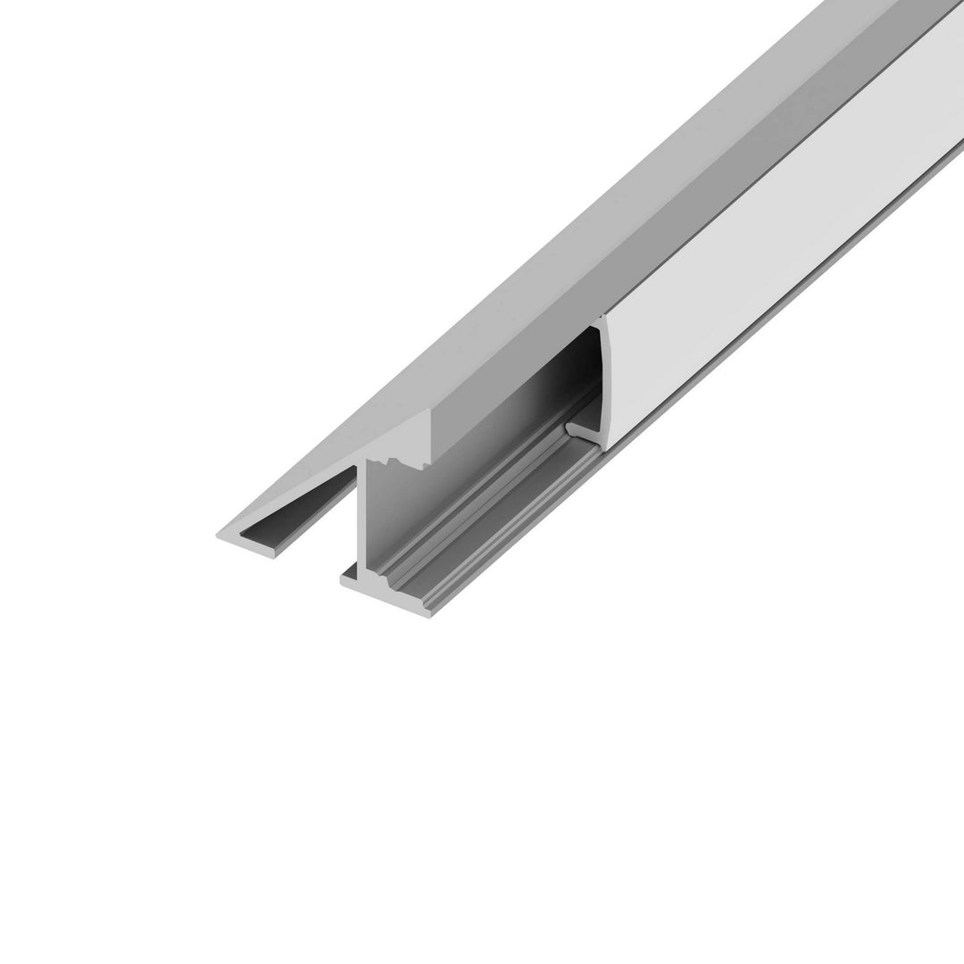 Diode Led Lighting DI-CPCHB-90SD-48  Channel Bundle W/ Channel Cover, Mounting Clips, And End Caps Decor Pewter, Nickel, Silver
