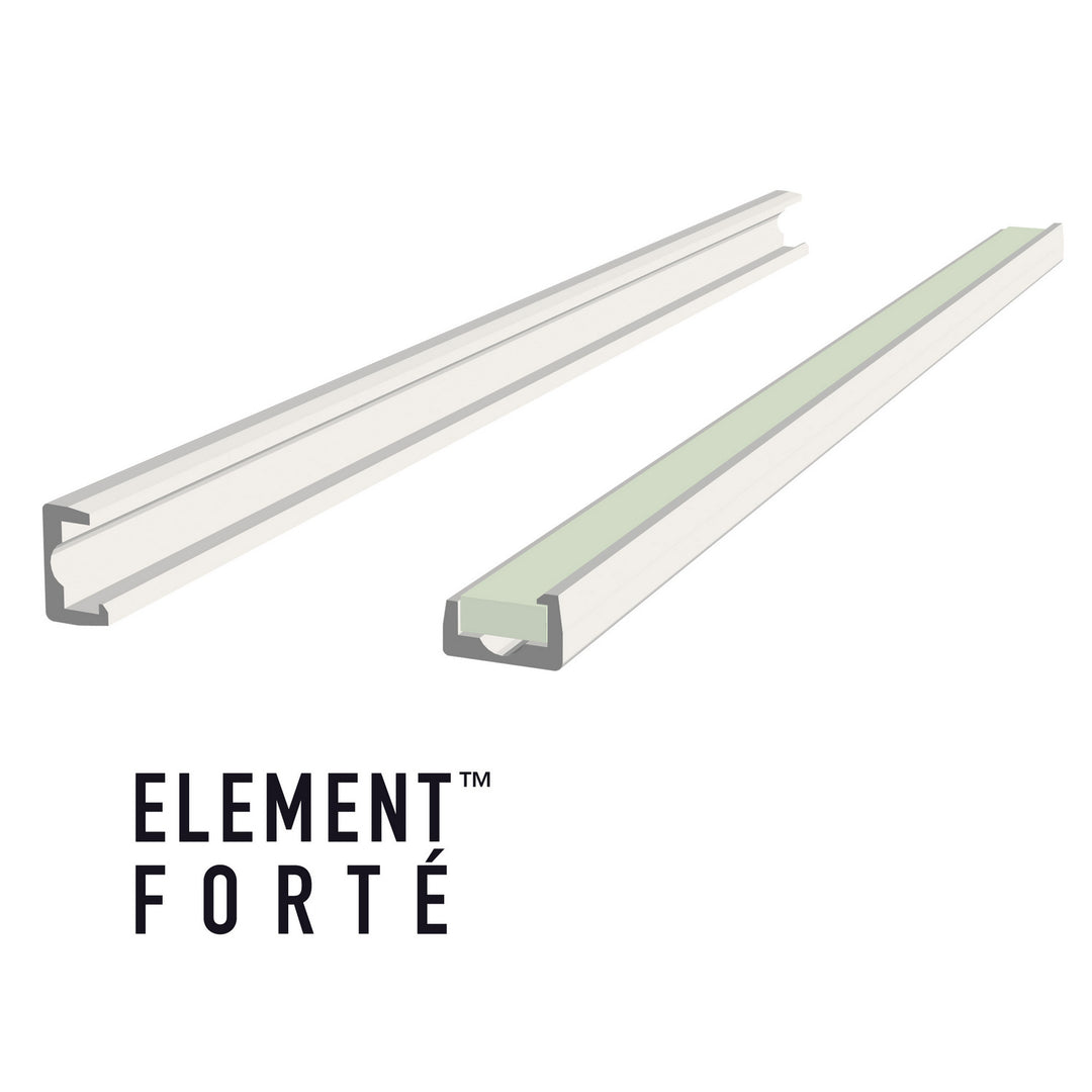 Diode Led Lighting DI-ELMT-FT-39  Element Plastic Channel Decor White