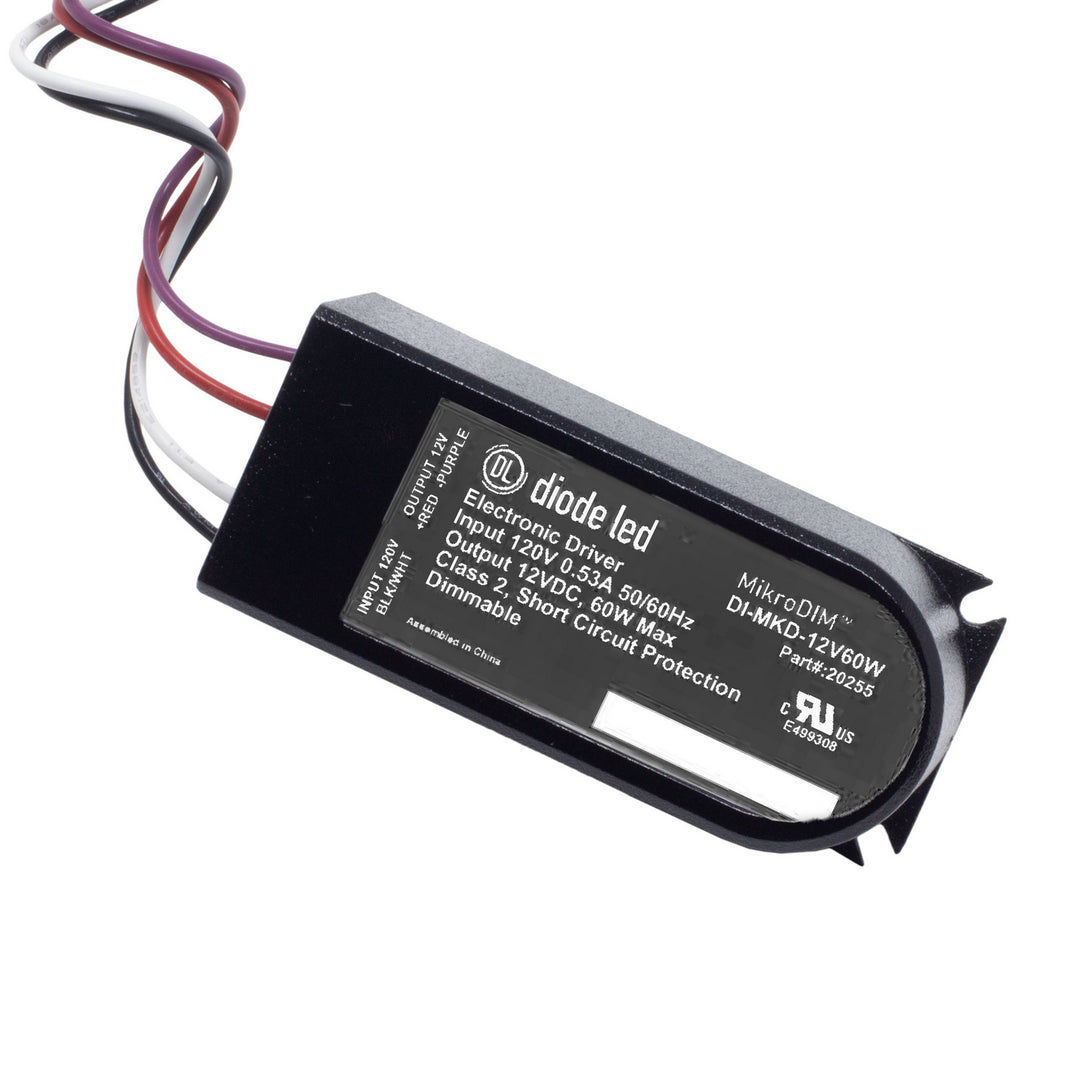 Diode Led Lighting DI-MKD-24V60W  Electronic Dimmable Driver Decor Black