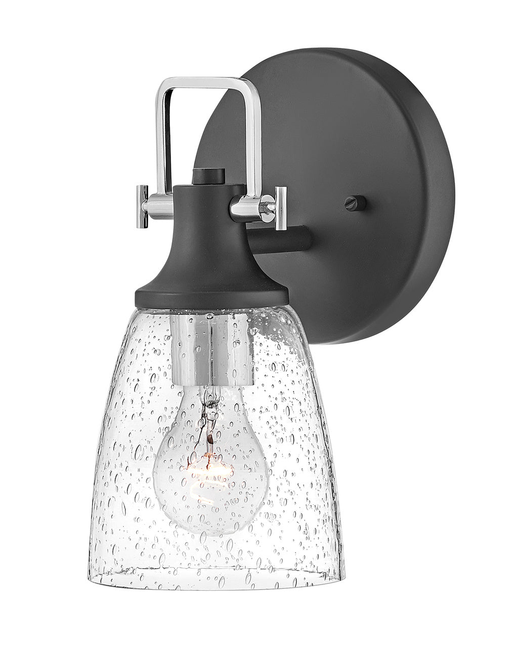 Hinkley Easton 51270BK-CM Wall Sconce Light - Black with Chrome accents