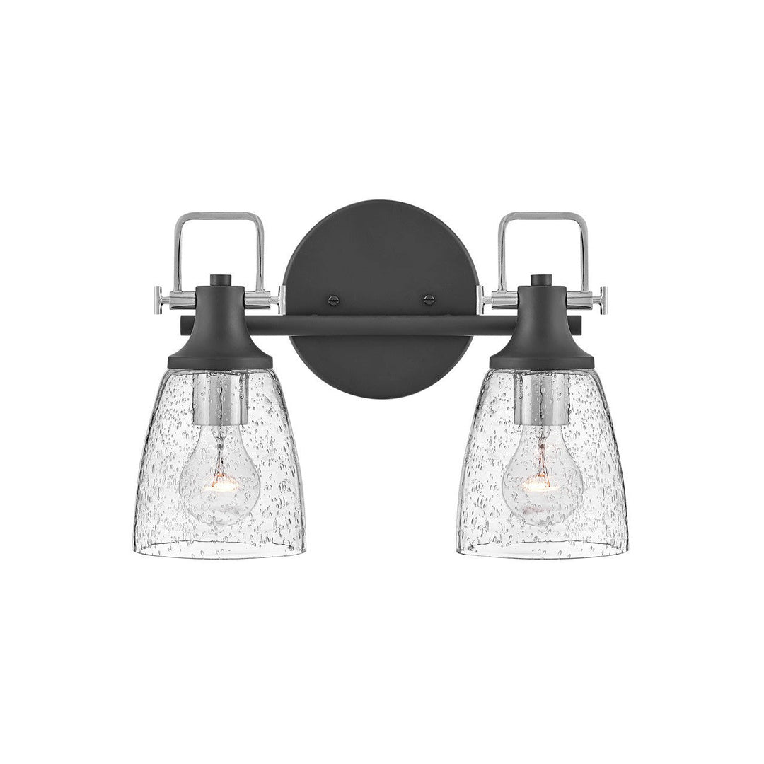 Hinkley Easton 51272BK-CM Bath Vanity Light 15 in. wide - Black with Chrome accents