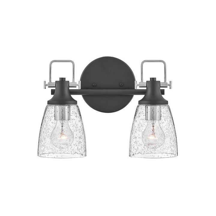 Hinkley Easton 51272BK-CM Bath Vanity Light 15 in. wide - Black with Chrome accents