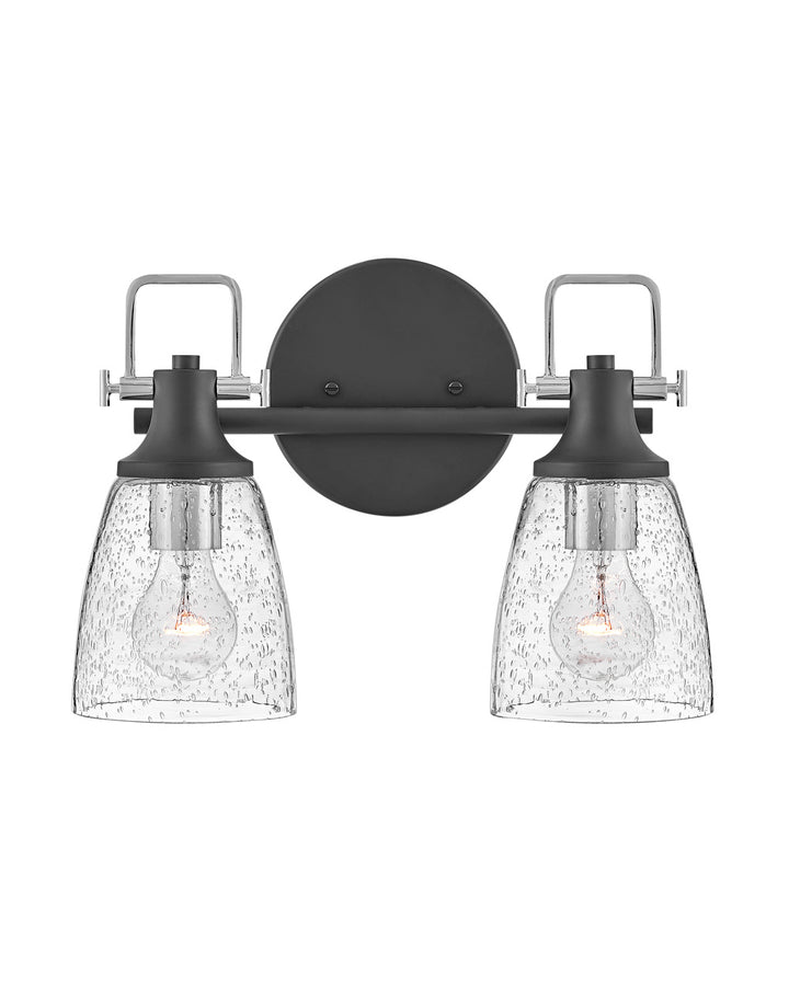 Hinkley Easton 51272BK-CM Bath Vanity Light 15 in. wide - Black with Chrome accents