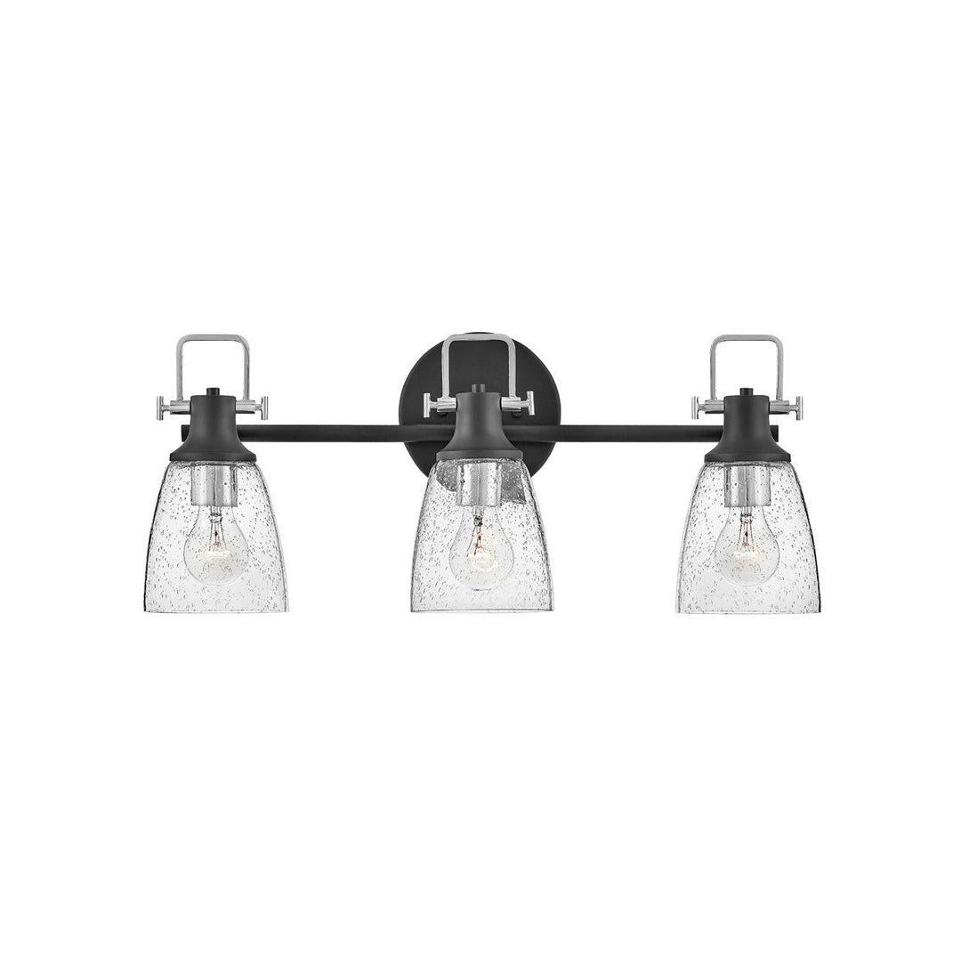 Hinkley Easton 51273BK-CM Bath Vanity Light 24 in. wide - Black with Chrome accents