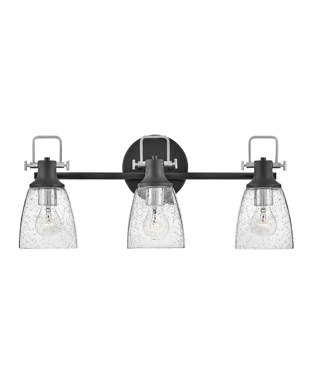 Hinkley Easton 51273BK-CM Bath Vanity Light 24 in. wide - Black with Chrome accents