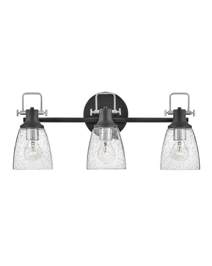 Hinkley Easton 51273BK-CM Bath Vanity Light 24 in. wide - Black with Chrome accents