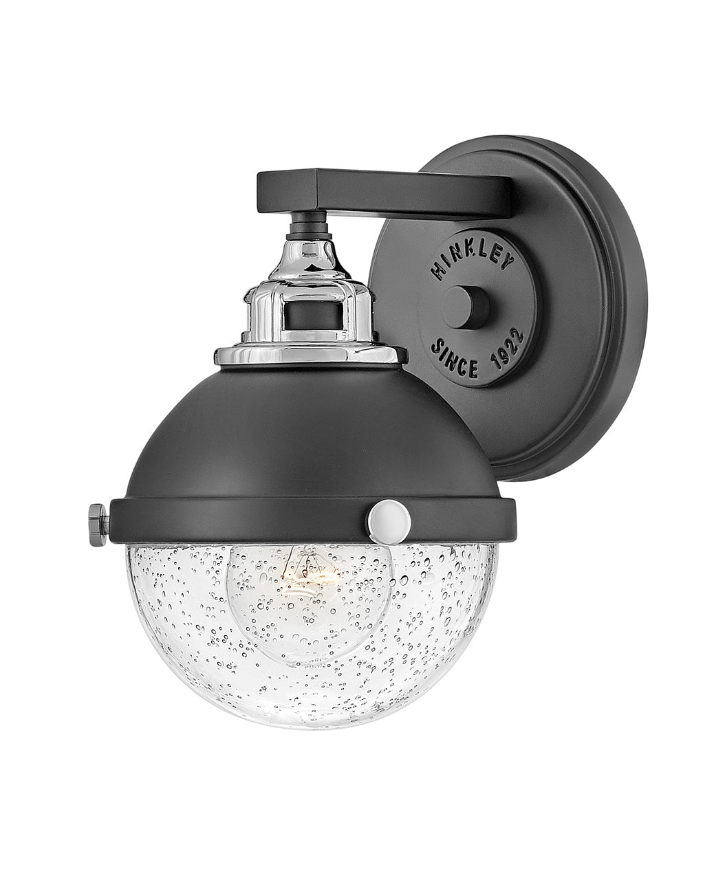 Hinkley Fletcher 5170BK-CM Wall Sconce Light - Black with Chrome accents