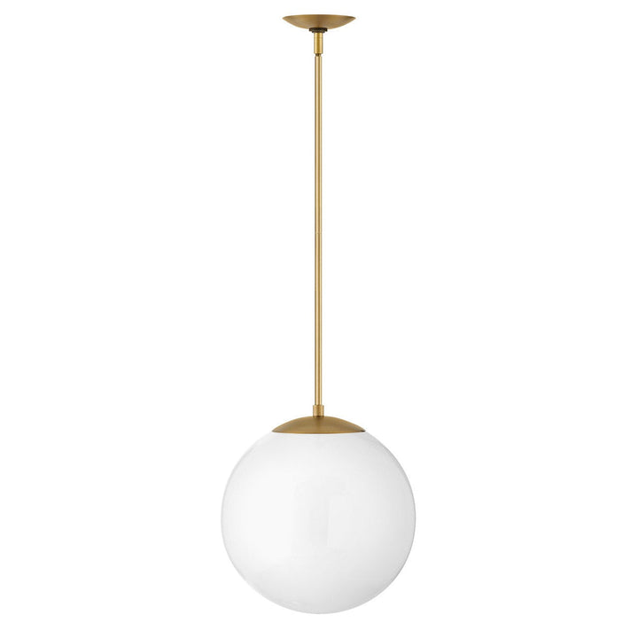 Hinkley Warby 3744HB-WH Pendant Light - Heritage Brass with White glass