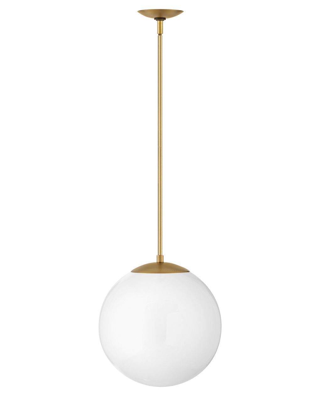 Hinkley Warby 3744HB-WH Pendant Light - Heritage Brass with White glass