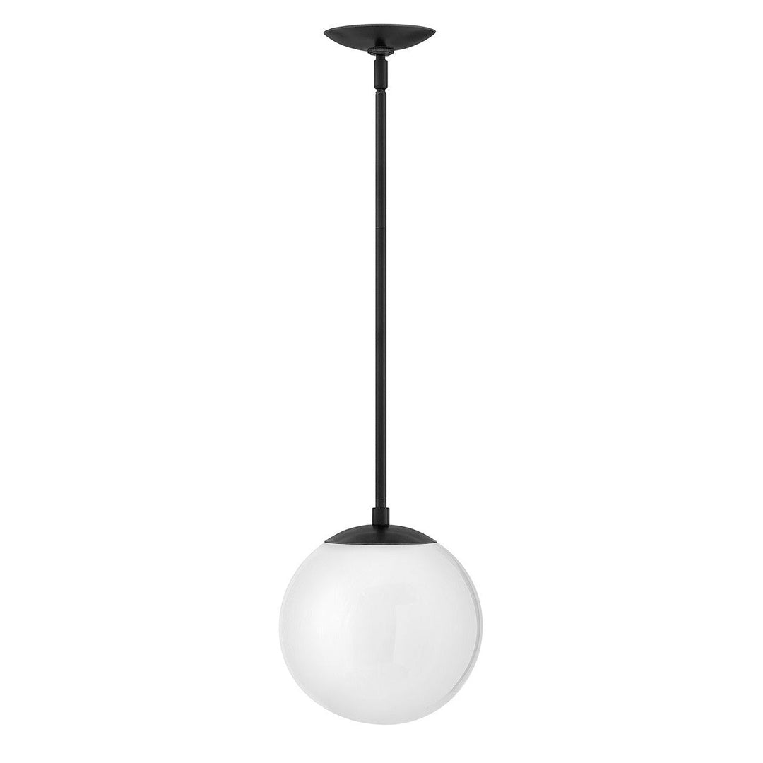 Hinkley Warby 3747BK-WH Pendant Light - Black with White glass