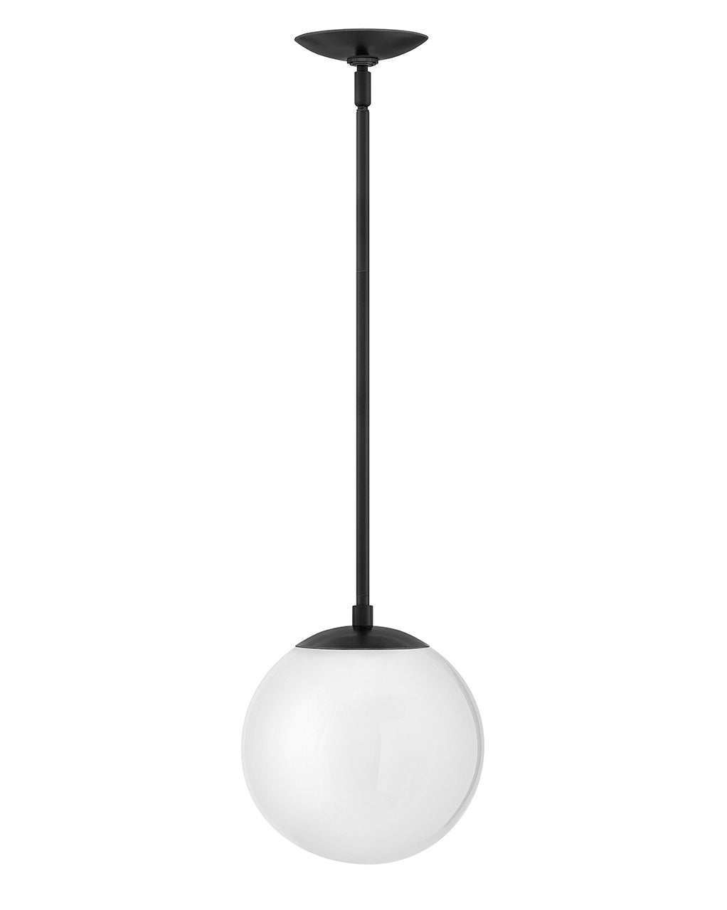 Hinkley Warby 3747BK-WH Pendant Light - Black with White glass