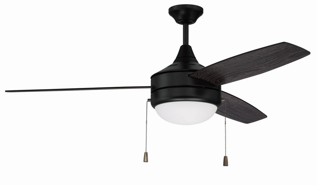 Craftmade Phaze 3 Blade - Remote PHA52FB3-UCI Ceiling Fan 52 - Flat Black, Flat Black/Greywood/