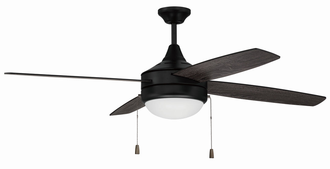 Craftmade Phaze 4 Blade - Remote PHA52FB4-UCI Ceiling Fan 52 - Flat Black, Flat Black/Greywood/