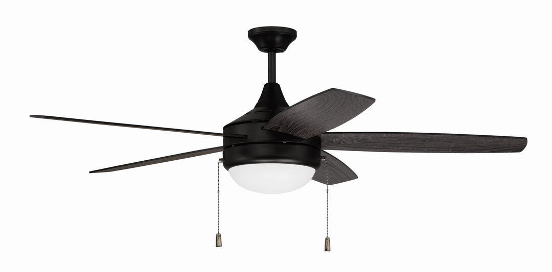 Craftmade Phaze 5 Blade - Remote PHA52FB5-UCI Ceiling Fan 52 - Flat Black, Flat Black/Greywood/