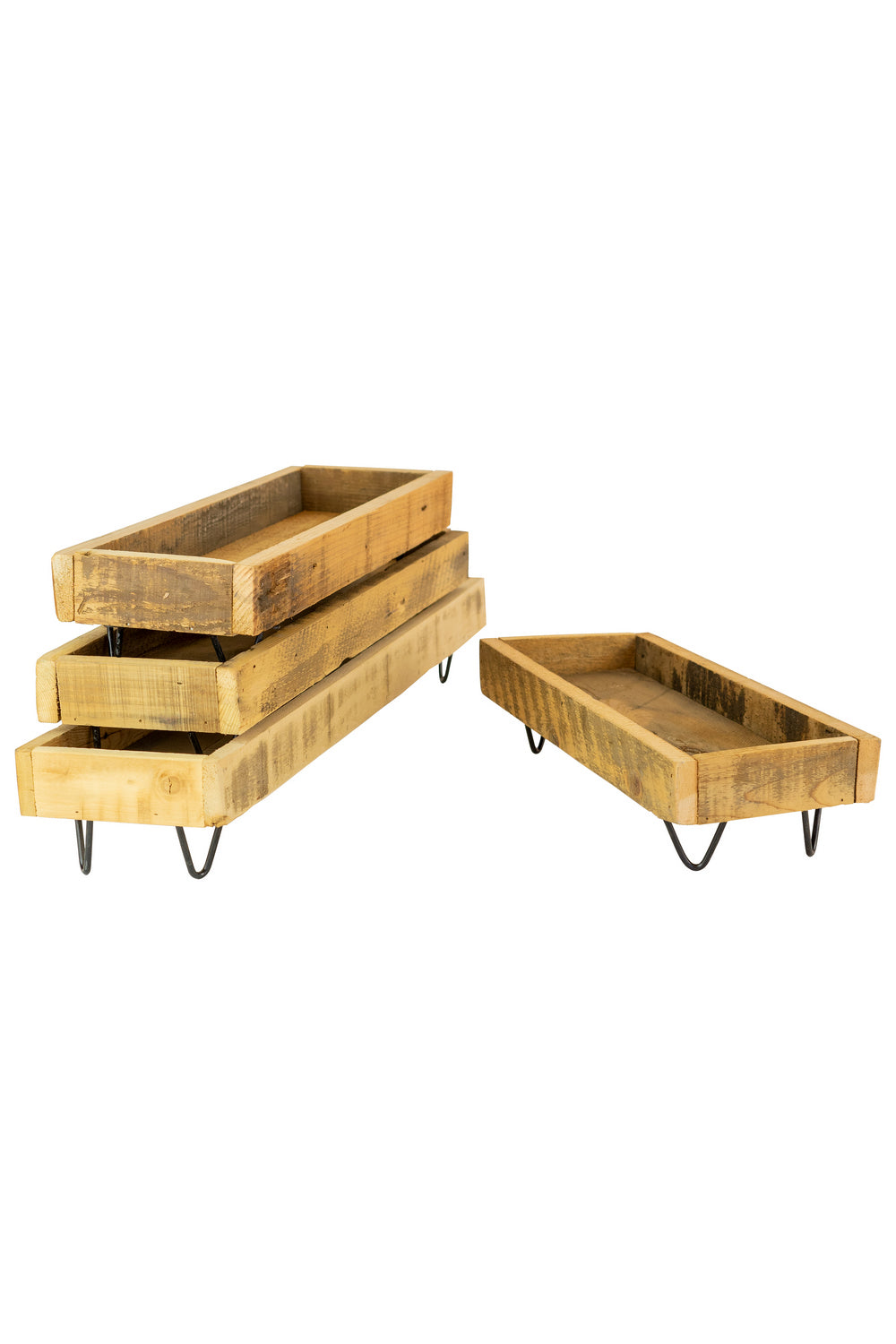 Kalalou Lighting CCHA1005  Trays Home Decor Wood/Stone/Naturals