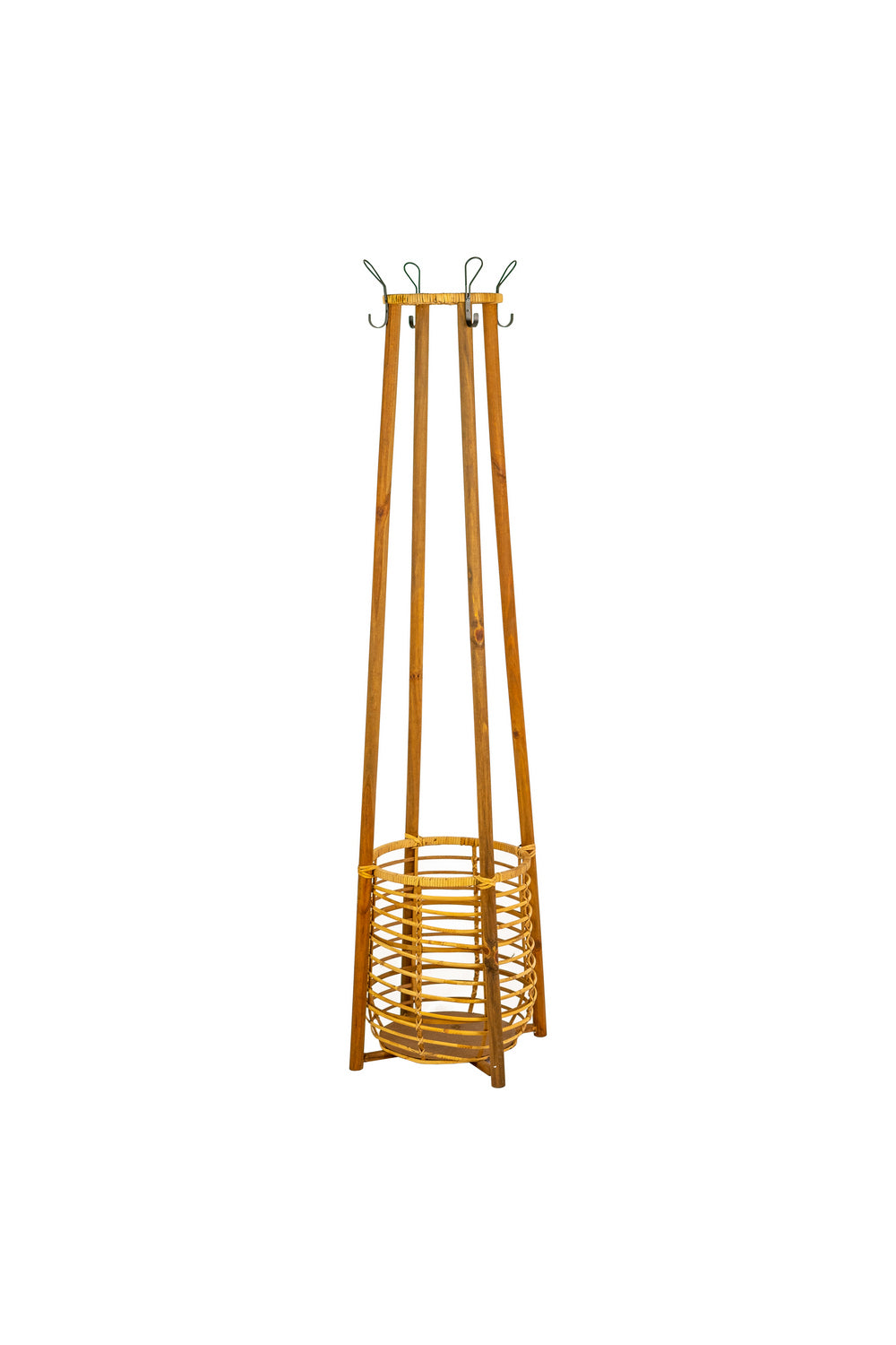 Kalalou Lighting CLL2557  Coat Rack Wth Umbrella Basket Home Decor Bronze / Dark