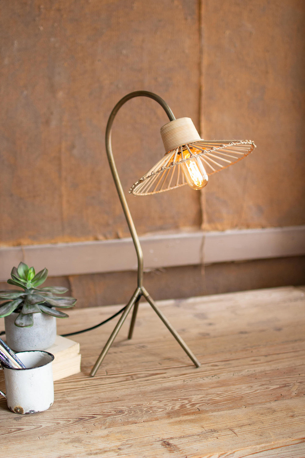 Kalalou Lighting NEP1000  Table Lamp Lamp Bronze / Dark