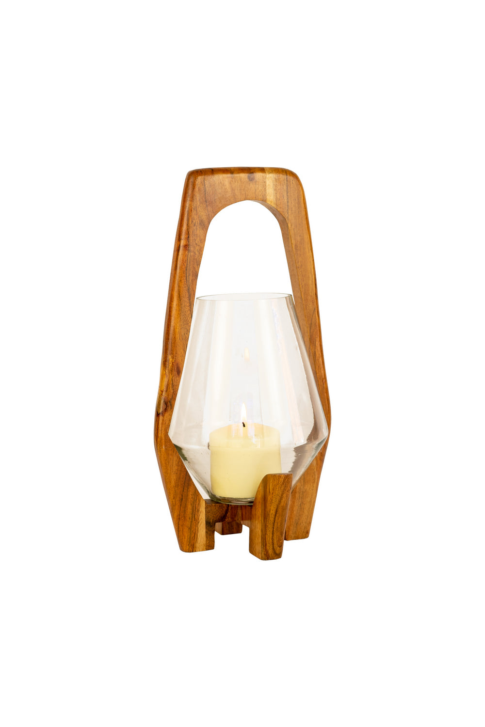 Kalalou Lighting NSS1123  Lantern Home Decor Wood/Stone/Naturals