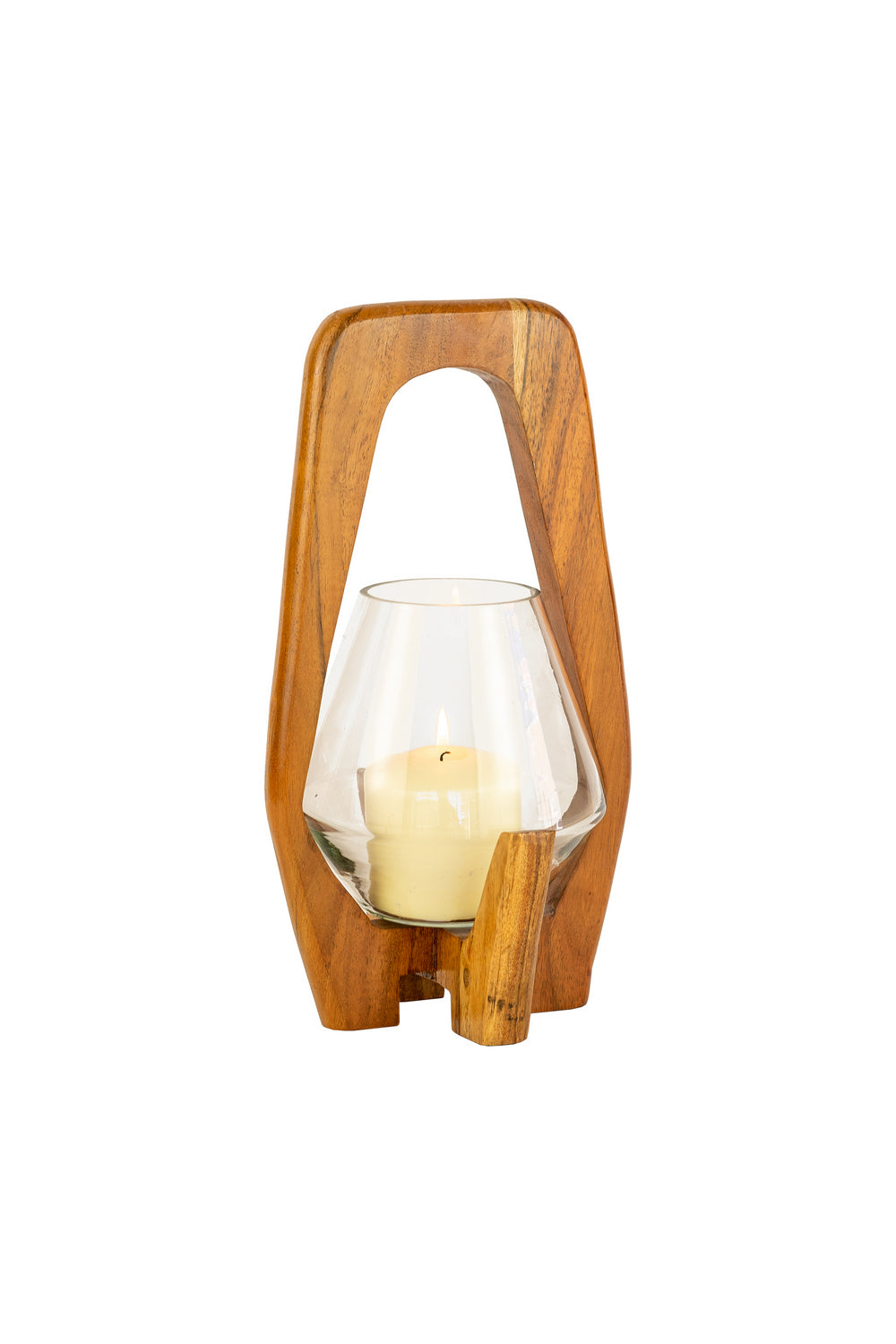 Kalalou Lighting NSS1124  Lantern Home Decor Wood/Stone/Naturals