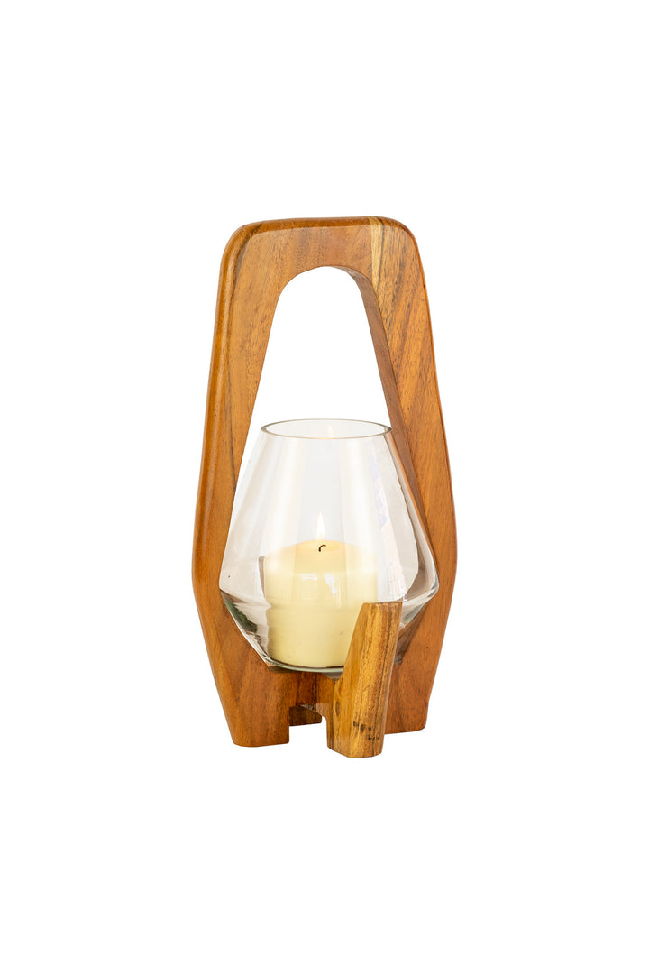 Kalalou Lighting NSS1124  Lantern Home Decor Wood/Stone/Naturals