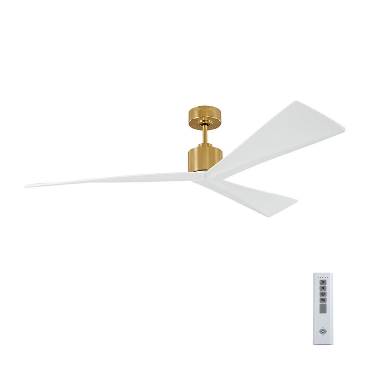 Visual Comfort Fan Adler 60 3ADR60BBS Ceiling Fan - Burnished Brass, Matte White ABS/Matte White ABS/